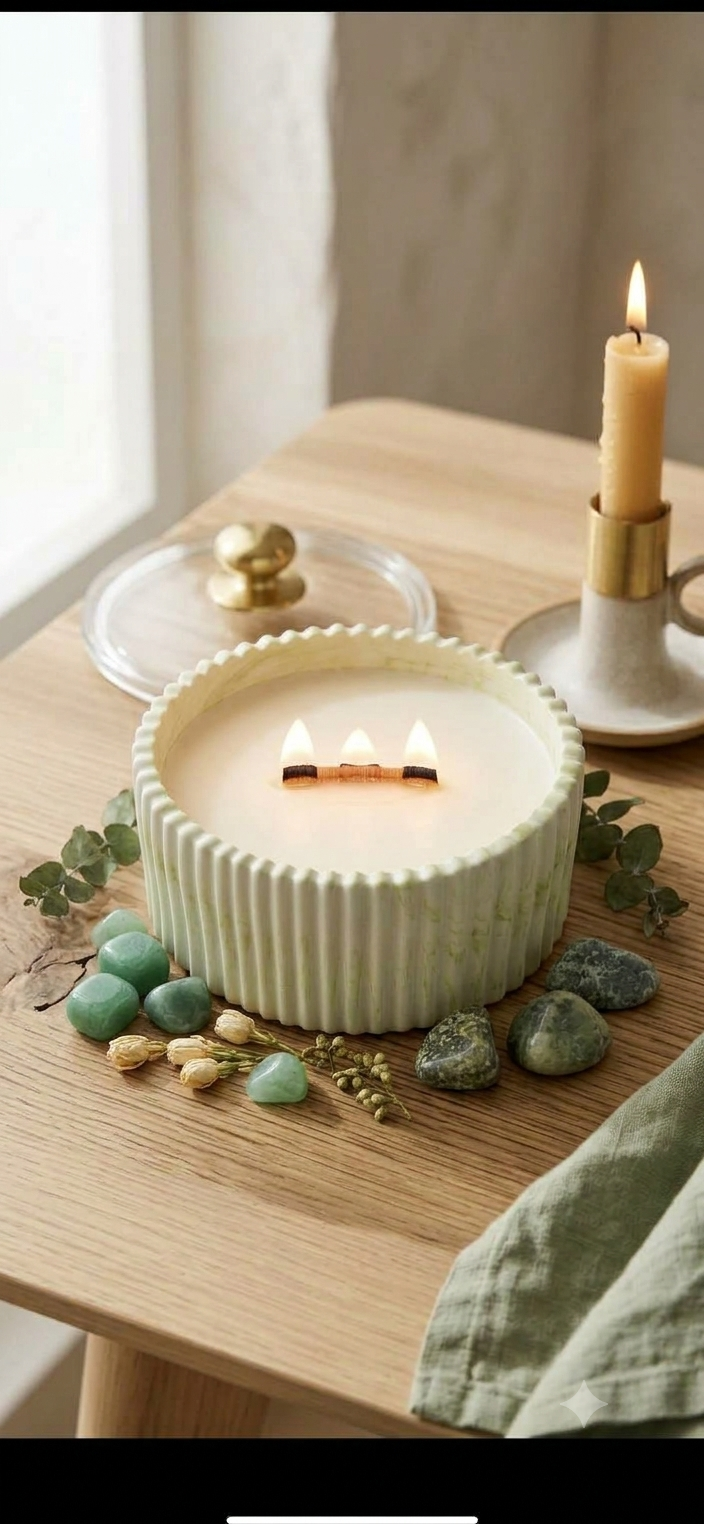 Fluted Decorative Jar
