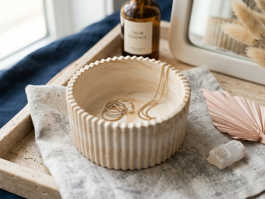 Fluted Decorative Jar